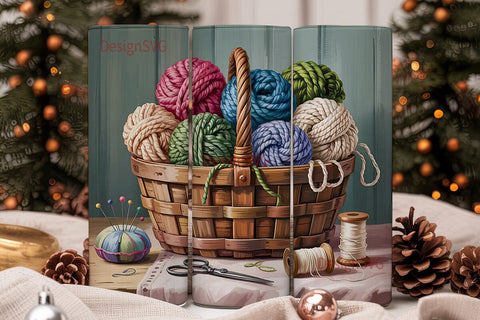 Knitting and Sewing Tumbler Wrap Sublimation DesignSVG 