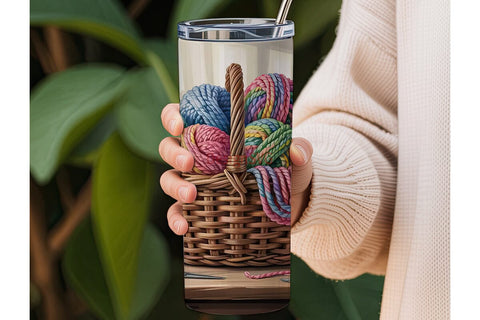 Knitting and Sewing Tumbler Wrap Sublimation DesignSVG 