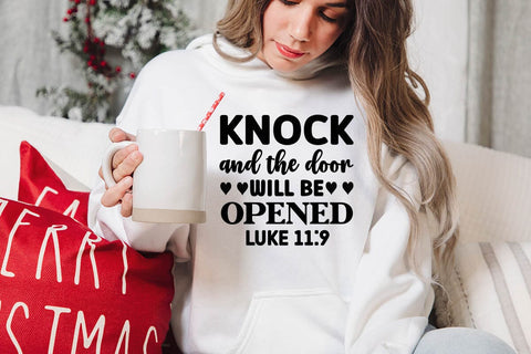 Knock and the door will be opened luke 11 9 SVG Angelina750 