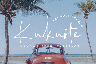 Knoknote / handwritten typeface Font Javapep 