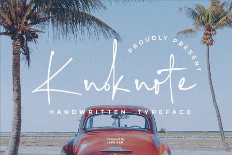 Knoknote / handwritten typeface Font Javapep 