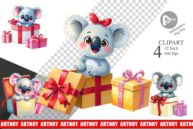 Koala Clipart Gift Sublimation artnoy 