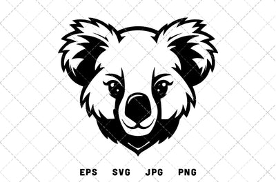 Koala Mascot Graphics - JPG, SVG, PNG, EPS - Digital Download with Commercial License for Cricut, Silhouette, Scan N Cut Crafting SVG Loveleen Kaur 