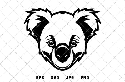 Koala Mascot Graphics - JPG, SVG, PNG, EPS - Digital Download with Commercial License for Cricut, Silhouette, Scan N Cut Crafting SVG Loveleen Kaur 