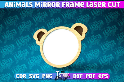 Koala Mirror Frame Laser Cut SVG | Home Design Laser Cut SVG The T Store Design 