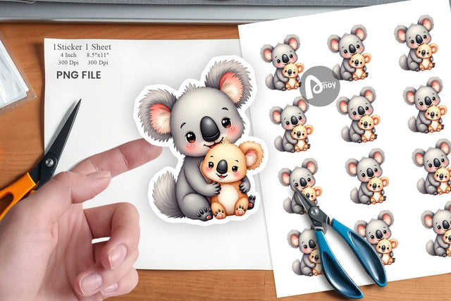 Koala Mother's Day Sticker Sublimation artnoy 