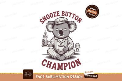 Koala pajama comfort candle coffee pajamas Sublimation Designangry 