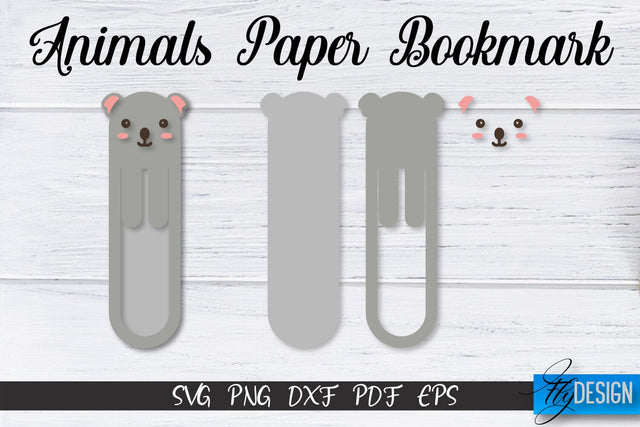 Koala Paper Bookmark SVG | Bookmark SVG Design | Book Lover SVG Fly Design 