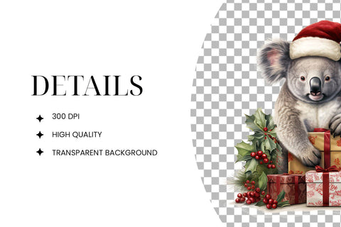 Koala PNG | Australian Christmas Sublimation Design Sublimation BijouBay 