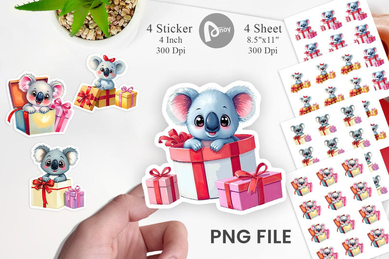 Koala Sticker Gift Sublimation artnoy 