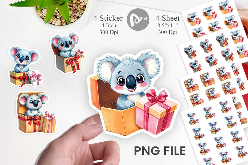 Koala Sticker Gift Sublimation artnoy 