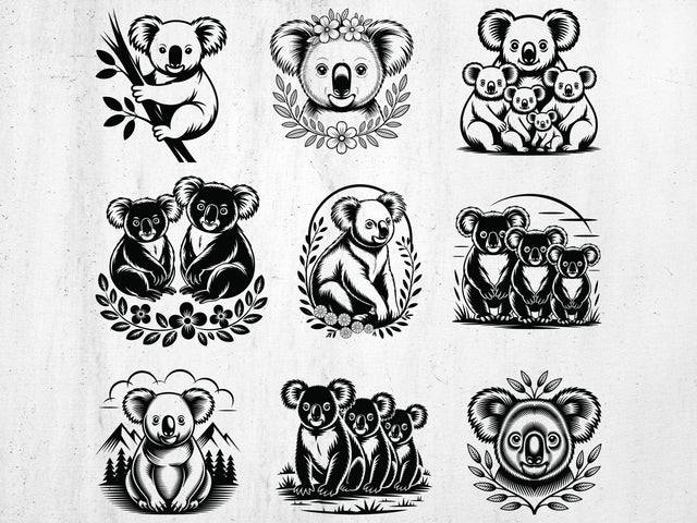 Koala SVG Bundle, Australia Wildlife Designs (Instant Download) SVG Creativeart88 