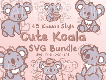 Koala SVG Design Set SVG HalieKStudio 