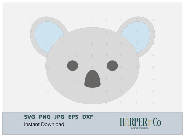 Koala SVG PNG Cut EPS File SVG HarperNCo 