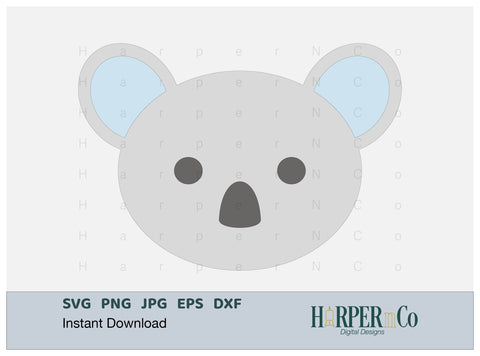 Koala SVG PNG Cut EPS File SVG HarperNCo 