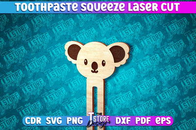 Koala Toothpaste Squeezer Laser Cut | Laser Cut SVG Design SVG The T Store Design 