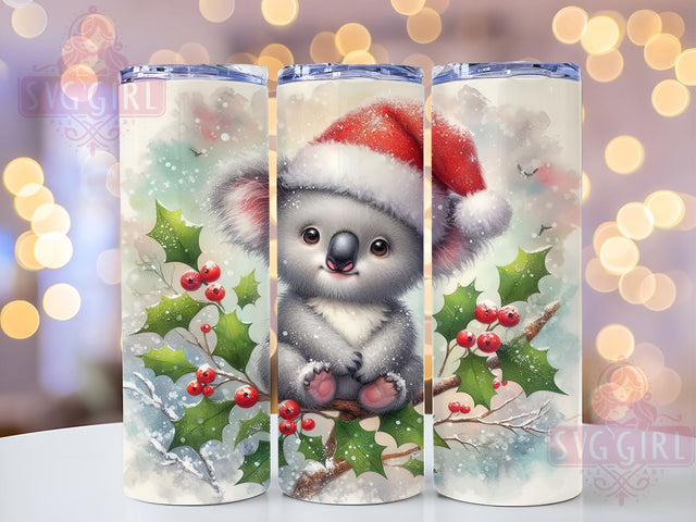 Koala Tumbler, Christmas Kids Design, 20oz Tumbler PNG, Cute Holiday Gift, Animal Christmas Decor, Festive Drinkware, Kids Christmas Tumbler, Sublimation Drinkware Sublimation SvggirlplusArt 
