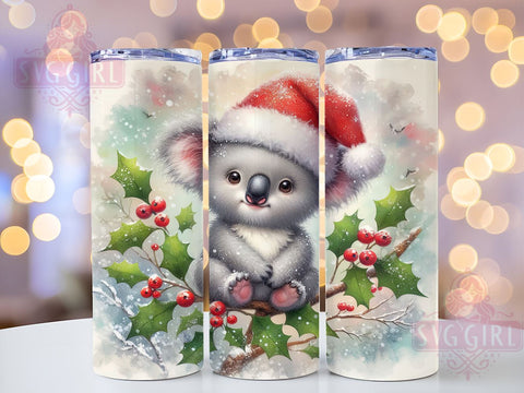 Koala Tumbler, Christmas Kids Design, 20oz Tumbler PNG, Cute Holiday Gift, Animal Christmas Decor, Festive Drinkware, Kids Christmas Tumbler, Sublimation Drinkware Sublimation SvggirlplusArt 