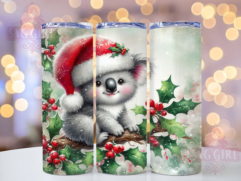 Koala Tumbler, Christmas Kids Design, 20oz Tumbler PNG, Cute Holiday Gift, Animal Christmas Decor, Festive Drinkware, Kids Christmas Tumbler, Sublimation Drinkware Sublimation SvggirlplusArt 