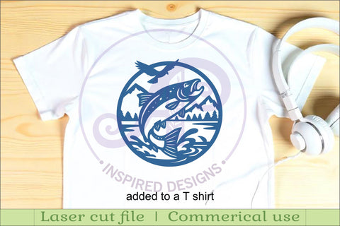 Kokanee Salmon Fish wall sign svg laser cut SVG APInspireddesigns 