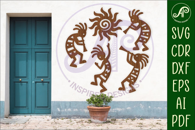 Kokopelli laser cut outs SVG file SVG APInspireddesigns 