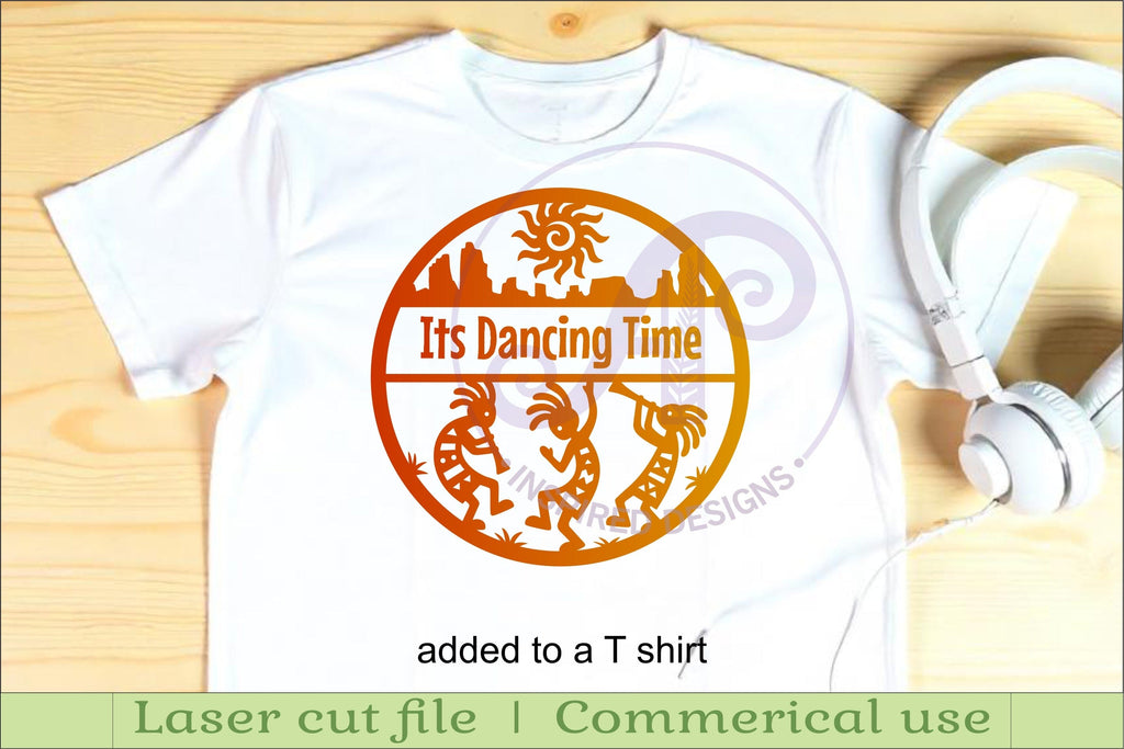 Kokopelli themed name sign svg laser - So Fontsy