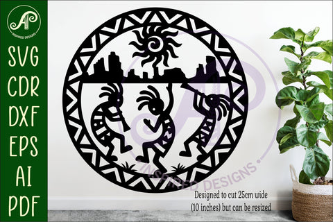 Kokopelli wall art sign, SVG file SVG APInspireddesigns 