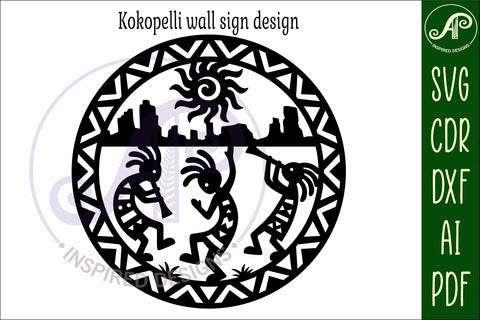Kokopelli wall art sign, SVG file SVG APInspireddesigns 