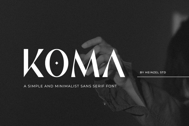 Koma Minimalist Sans Serif Font Heinzel Studio 