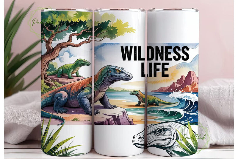 Komodo Dragon Wilderness 20oz Tumbler Sublimation PixelChick 