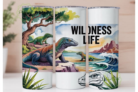 Komodo Dragon Wilderness 20oz Tumbler Sublimation PixelChick 