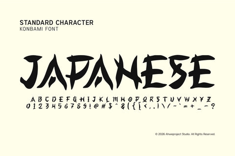 Konbami Font ahweproject 