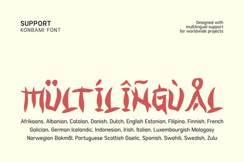 Konbami Font ahweproject 