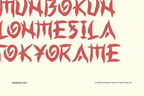 Konbami Font ahweproject 