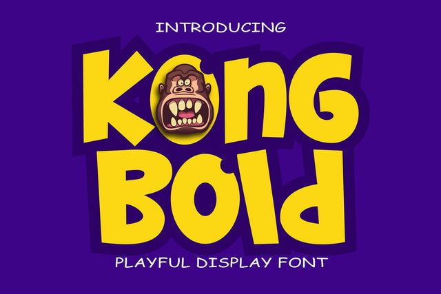 Kong Bold | Playful Bold Display Font Font Mozzatype 