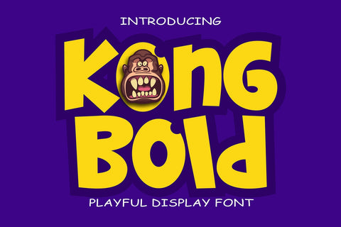 Kong Bold | Playful Bold Display Font Font Mozzatype 