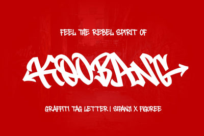 Koobang – Monoline Graffiti Tag Font with Swash, Ligature, and Street Authentic Energy Font Mozzatype 