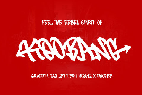 Koobang – Monoline Graffiti Tag Font with Swash, Ligature, and Street Authentic Energy Font Mozzatype 