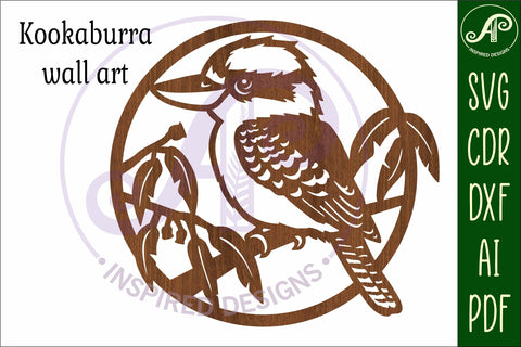 kookaburra wall art sign, SVG file. vector file SVG APInspireddesigns 