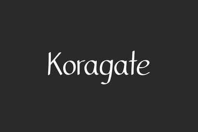 Koragate Font, Modern font, Imperfect Handwritten font Font TypeAve 