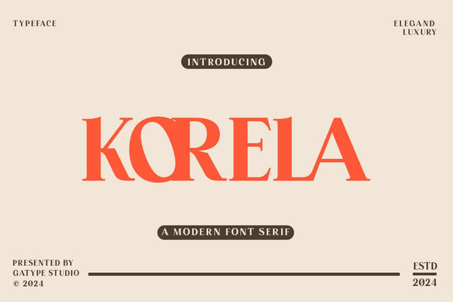 Korela Serif Font gatype 