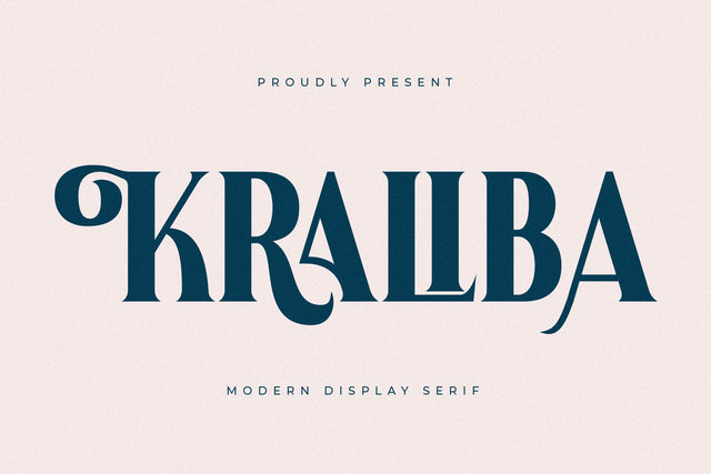 Kraliba - Modern Display Serif Font Letterena Studios 