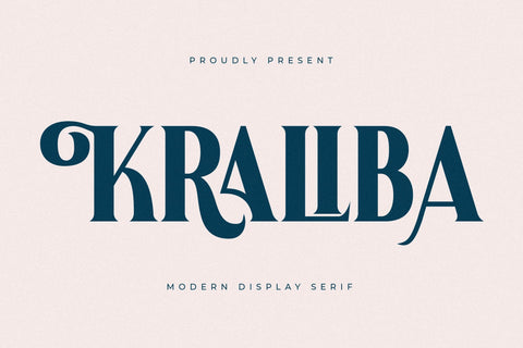 Kraliba - Modern Display Serif Font Letterena Studios 