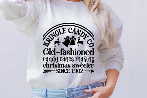 Kringle candy co old-fashioned candy canes making christmas sweeter since 1902 SVG Angelina750 