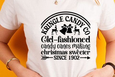 Kringle candy co old-fashioned candy canes making christmas sweeter since 1902 SVG Angelina750 