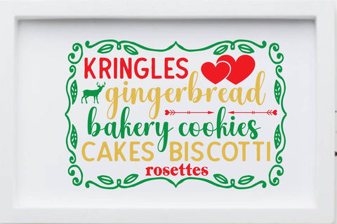 Kringles gingerbread bakery cookies cakes biscotti rosettes SVG Angelina750 