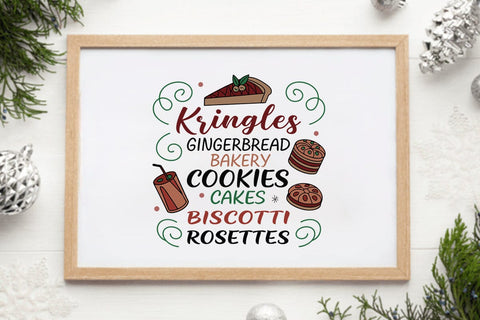 Kringles gingerbread bakery cookies cakes biscotti rosettes SVG Angelina750 