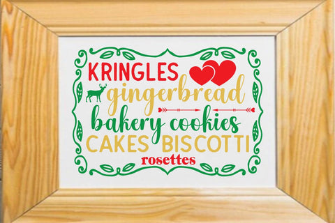 Kringles gingerbread bakery cookies cakes biscotti rosettes SVG Angelina750 