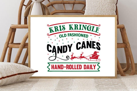 Kris kringle old fashioned candy canes hand rolled daily SVG Angelina750 