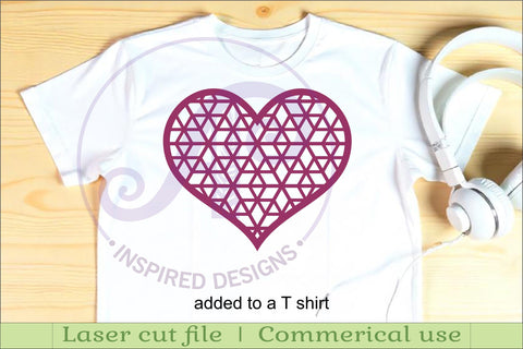 Kumiko pattern wall heart laser cut design 3 SVG APInspireddesigns 